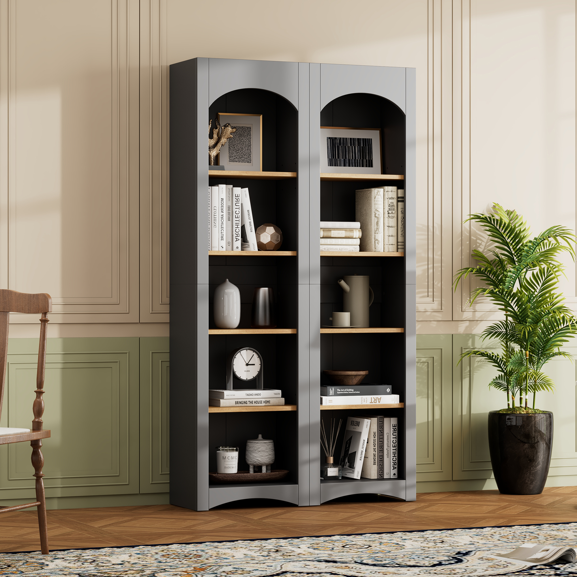 The Rowan Two-Piece Vertical Bookcase Set small-space furniture selected for compact homes